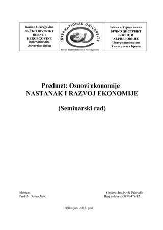 Osnove funkcionisanja berzanskog tržišta