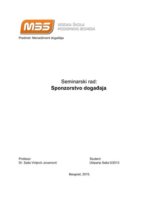 Sponzorstvo dogadjaja