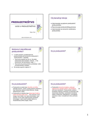 Uvod u preduzetništvo