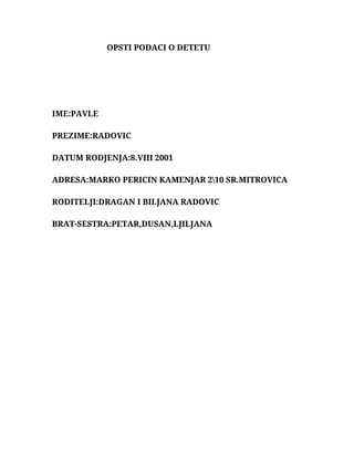 Razvoj deteta – intervju