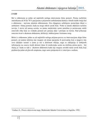 Akutni abdomen i njegovo lecenje