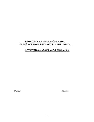 Priprema iz razvoja govora