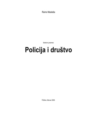 Policija i drustvo