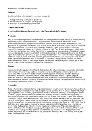 Marketing mix – MAC tečni puder