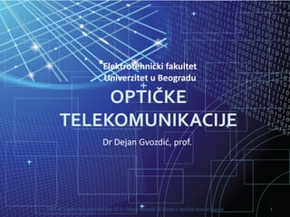 Optički komunikacioni sistemi