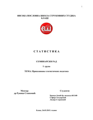 Prikazivanje statistickih podataka