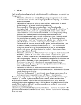 Osnovi sociologije  (1. deo)