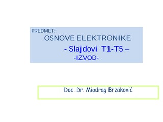 Osnovi ektronike