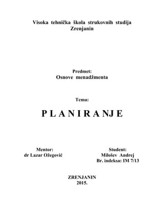 Planiranje