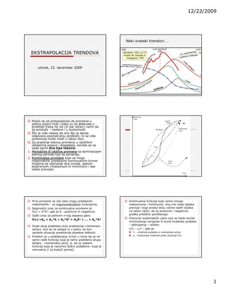 Ekstrapolacija trendova (1. deo)