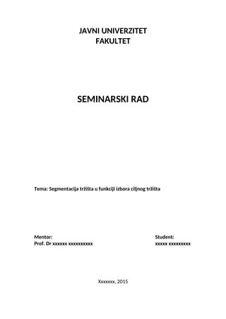 Segmentacija trzista