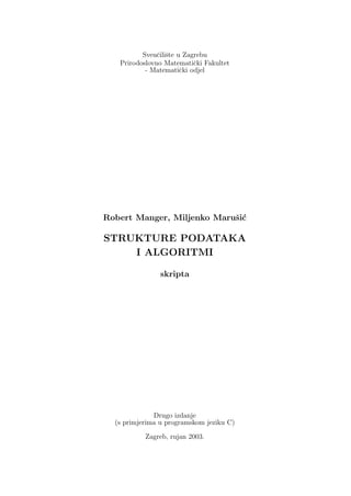 Strukture podataka i algoritmi – Drugo izdanje