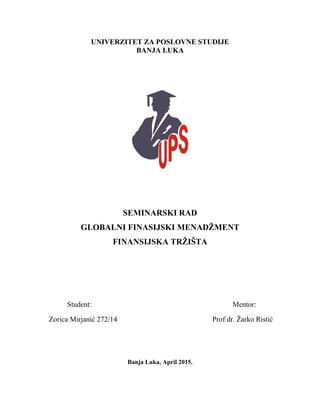 Finansijska tržišta