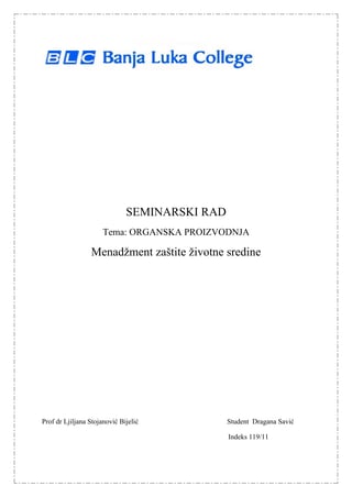 Organska proizvodnja