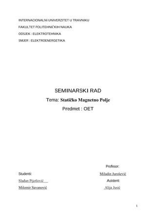 Statičko magnetno polje