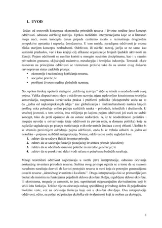 Ostvarivanje održivog razvoja