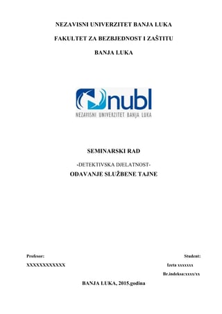 Odavanje službene tajne