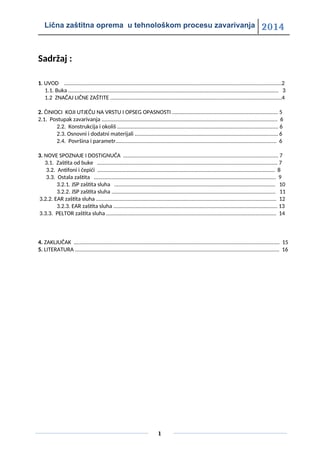Lična zaštitna oprema  u tehnološkom procesu zavarivanja