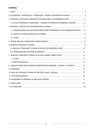 Stabilnost kosina na površinskim kopovima