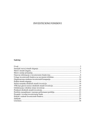 Investicioni fondovi