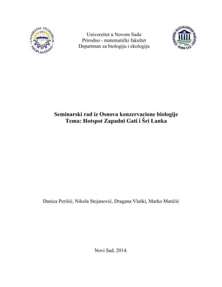 Hotspot područje Zapadni Gati i Šri Lanka