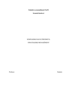 Strategijski menadzment – ATV