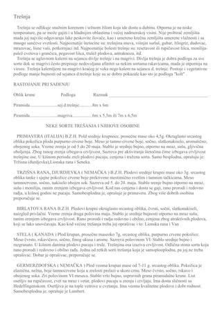 Trešnja: karakteristike, sorte i uzgoj