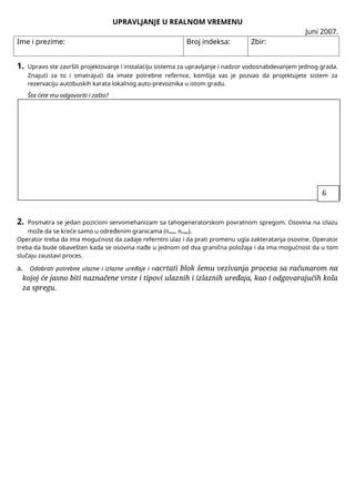 Upravljanje u realnom vremenu