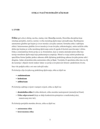 Etika i naucnoistazivacki rad