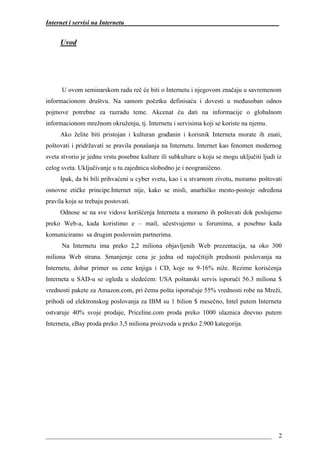 Internet i servisi na internetu
