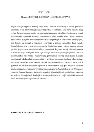 Prava i duznosti roditelja