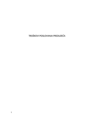 Troskovi poslovanja preduzeca