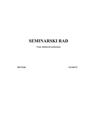 Bankarski mehanizam