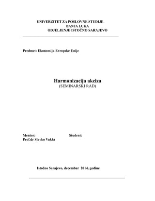 Harmonizacija akciza