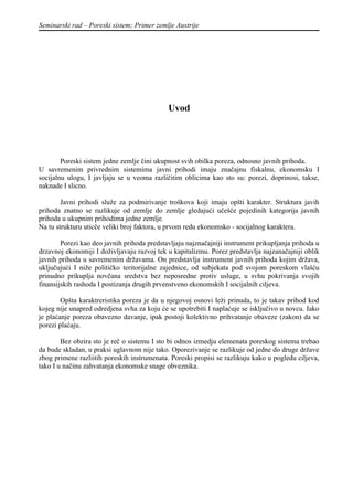 Poreski sistem- Primer zemlje Austrije