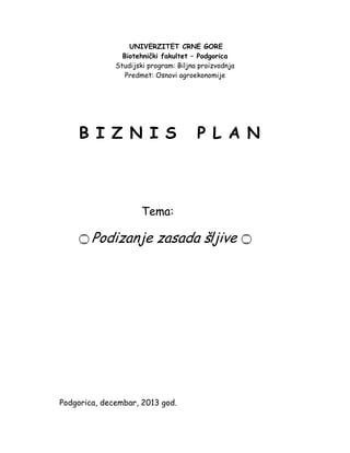 Podizanje zasada sljive