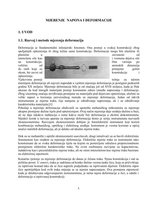 Mjerenje napona i deformacije