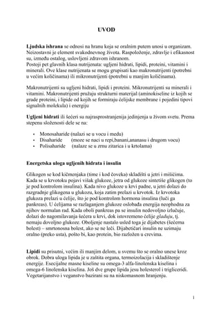 Karakterisitke telesne vezbe