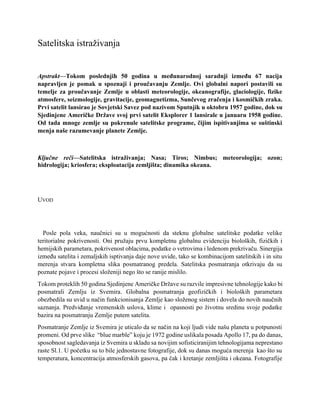 Satelitska istrazivanja