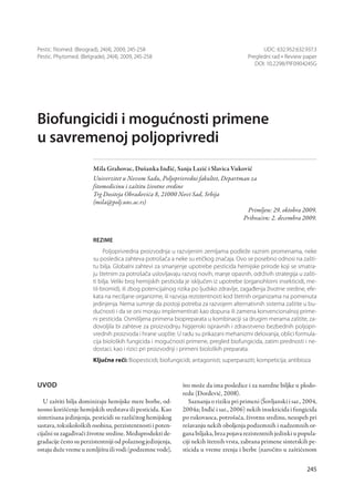 Biofungicidi i mogućnosti primene u savremenoj poljoprivredi