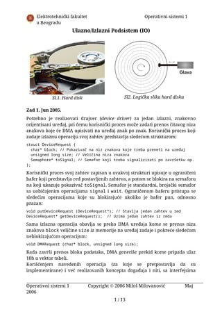 Ulazno/Izlazni Podsistem