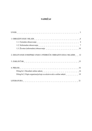 Obrazovanje i mladi u BiH