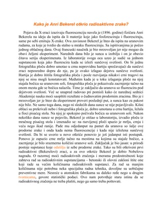 Veštačka radioaktivnost. Fisija i fuzija.