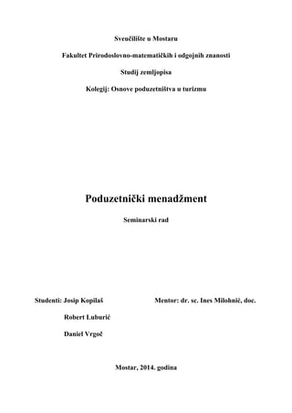 Poduzetnički menadžment