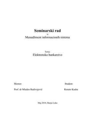 Elektronsko bankarstvo