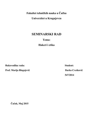Hakeri i etika