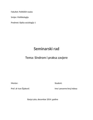 Sindrom i praksa zavere