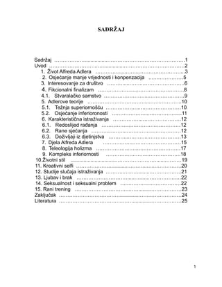 Zivot i djela Alfreda Adlera