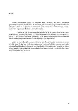 Proces zaposljavanja