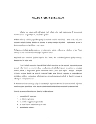 Pojam i vrste inflacije